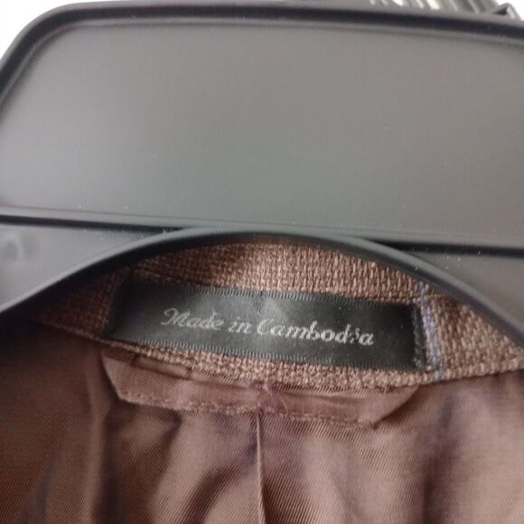 Ralph Lauren Blazer Men's 44R Brown Slim Fit Wool Blend Coat Jacket Luxury - Picture 6 of 6